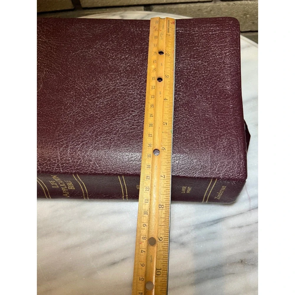 Zondervan Life Application Bible NIV Large Print Burgundy Bonded Leather